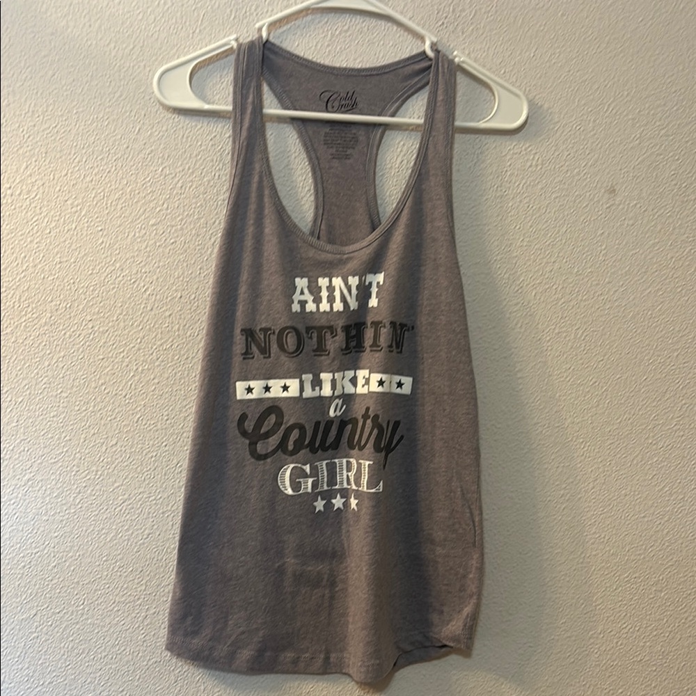 Cold Crush Country Girl Gray Tank Top